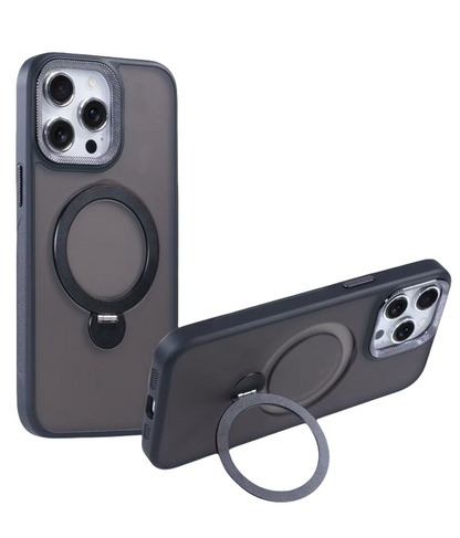 For iphone 16 Pro Max Magsafe Stand Ring Case-Black