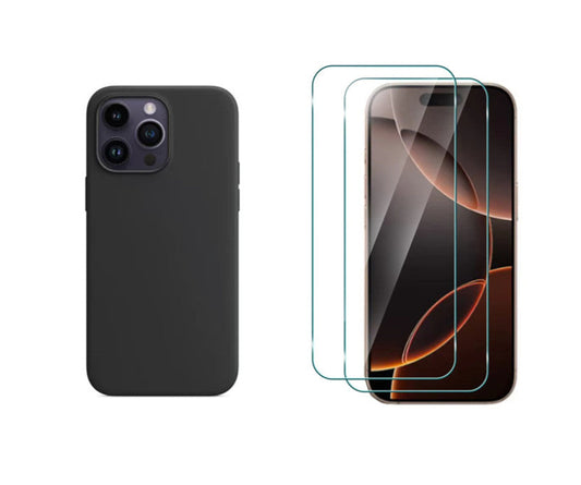 For iPhone 14 Pro slim shockproof case + 2 x Screen Protector
