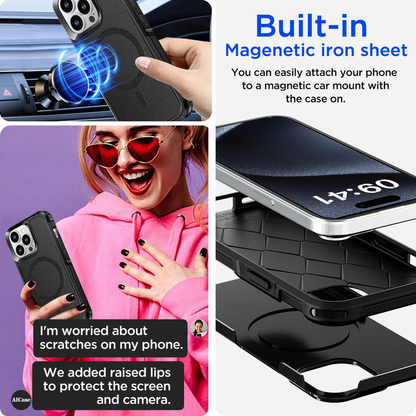 For iPhone 15 Pro Max MagSafe Case Heavy Duty Shockproof Rugged Cover