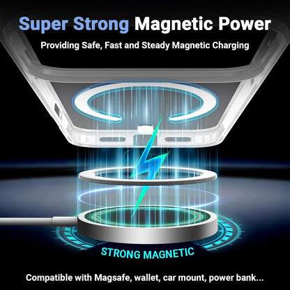 For iPhone 17 Pro Max Clear Case Magsafe Compatible