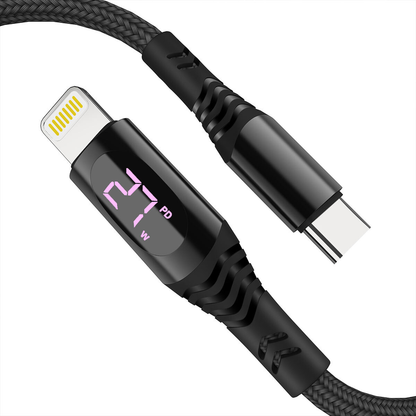 3 PCs Braided Type C to lightning  27W PD Fast Charging data Cable-2m