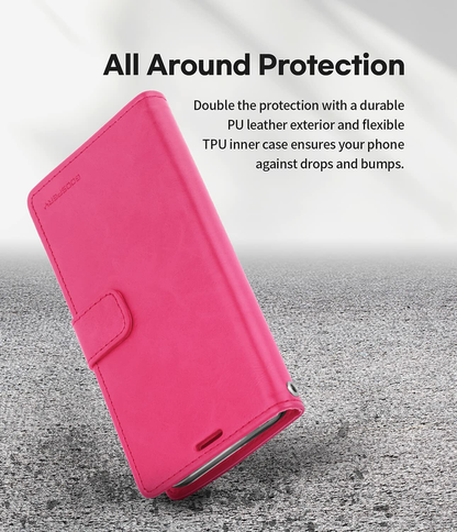Flip Wallet Case for iPhone 16 Pro Max-Hot Pink
