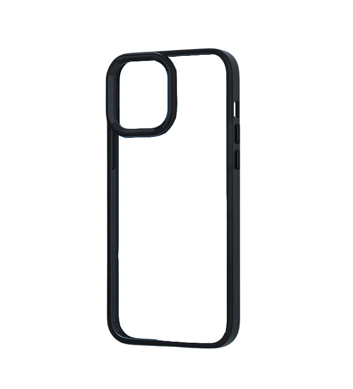 For iPhone 13 Bumper Clear Case-Black Edge