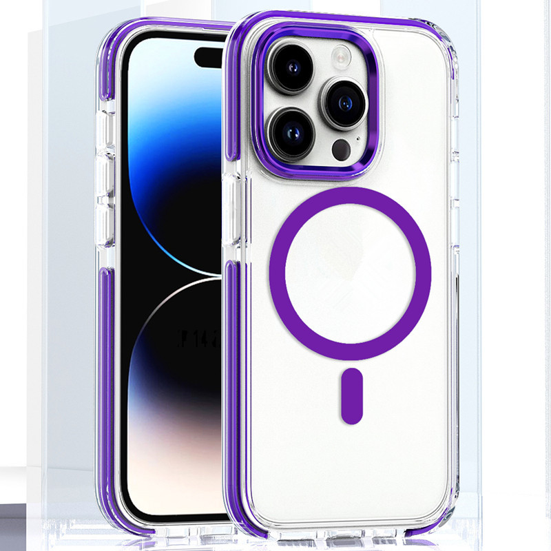For iPhone 16 Pro Max MagSafe Case -Purple Edge