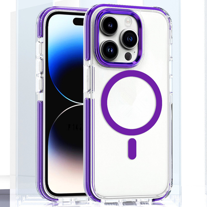 For iPhone 16 Pro Max MagSafe Case -Purple Edge