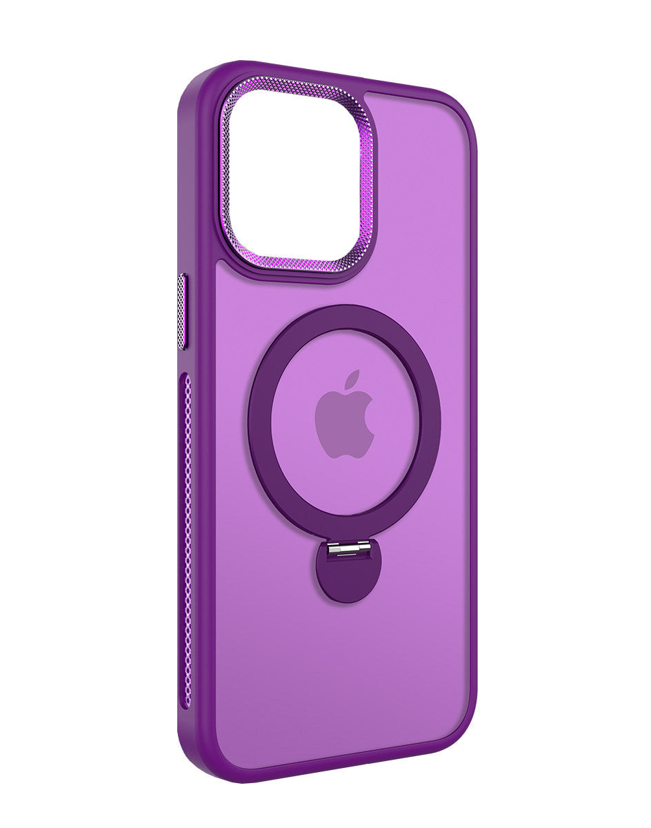For iphone 16 Pro Max Magsafe Stand Ring Case-Deep Purple