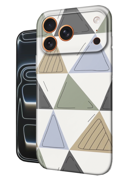 For iPhone 17 Pro Slim Lightweight Hard Case,Triangle Pattern