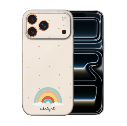 For iPhone 17 Pro Max Slim Case with Camera Lens Protection,Rainbow Pattern