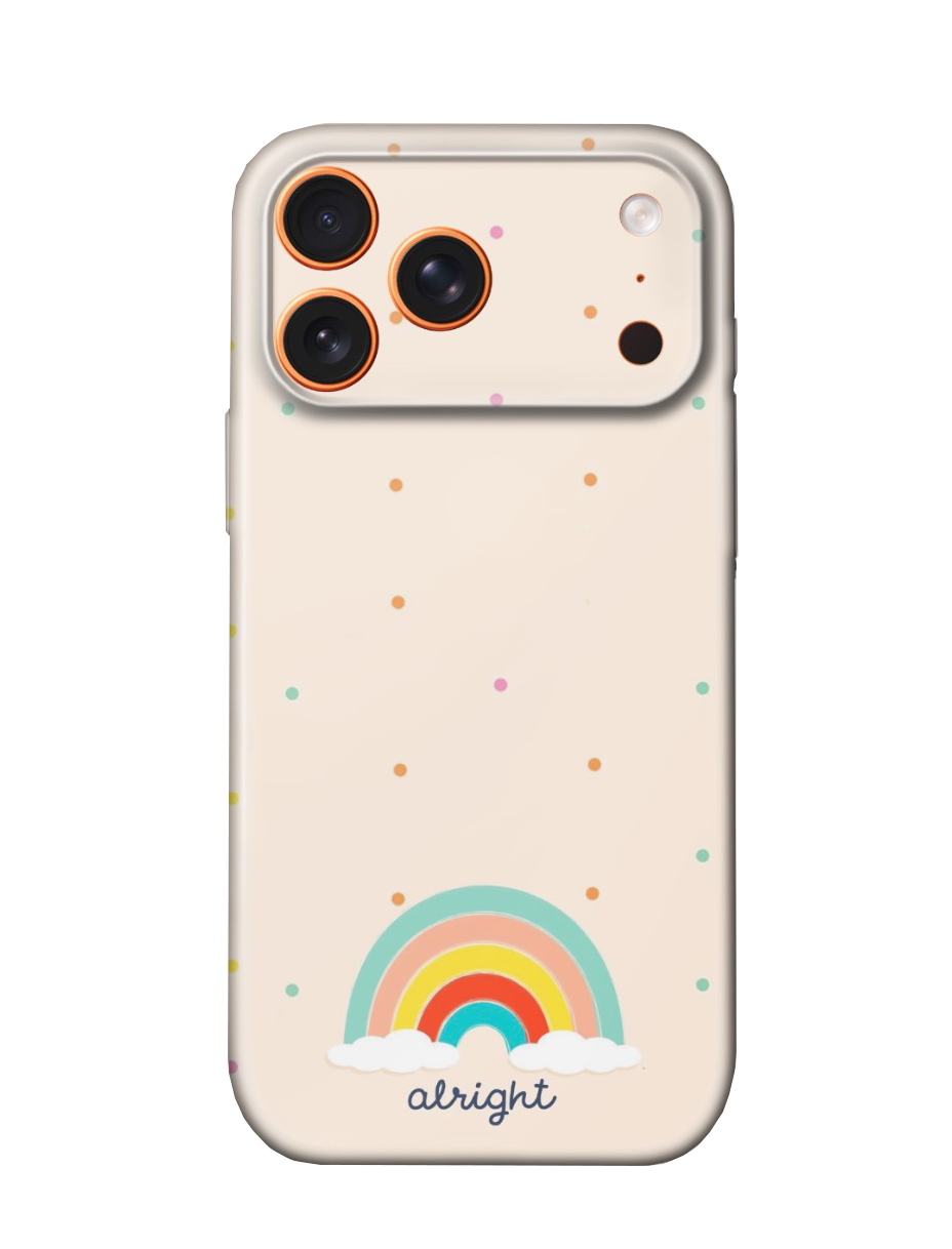 For iPhone 17 Pro Max Slim Case with Camera Lens Protection,Rainbow Pattern