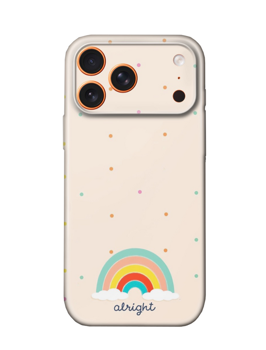 For iPhone 17 Pro Max Slim Case with Camera Lens Protection,Rainbow Pattern