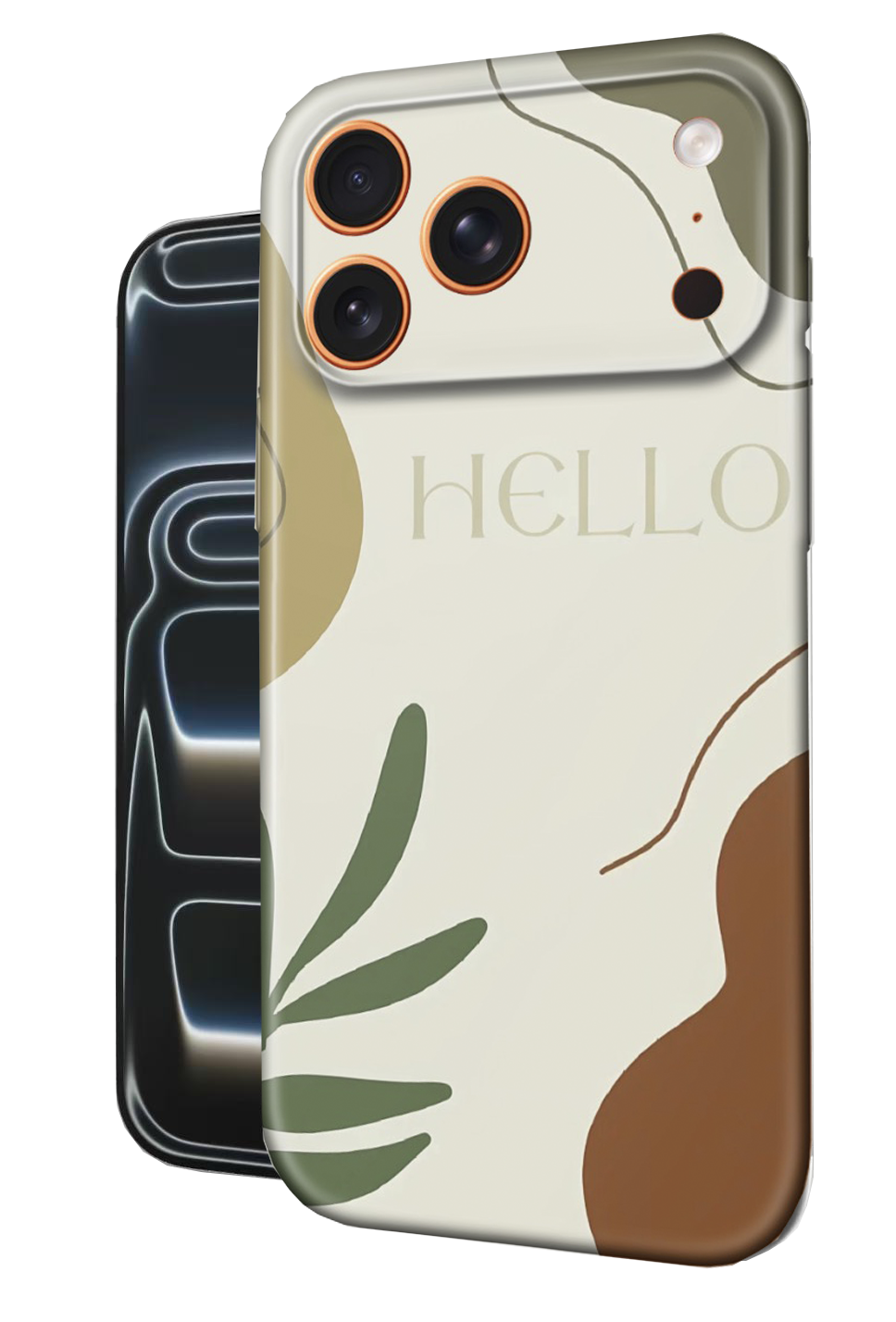 For iPhone 17 Pro Max Slim Case with Camera Lens Protection,Leafy Pattern