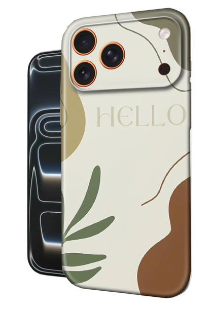 For iPhone 17 Pro Max Slim Case with Camera Lens Protection,Leafy Pattern