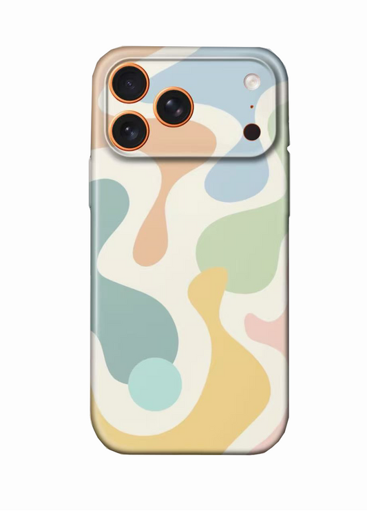 For iPhone 17 Pro Max Slim Case with Camera Lens Protection,Colourflow Pattern