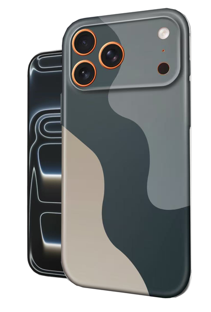 For iPhone 17 Pro Max Slim Case with Camera Lens Protection,Dark-flow Pattern
