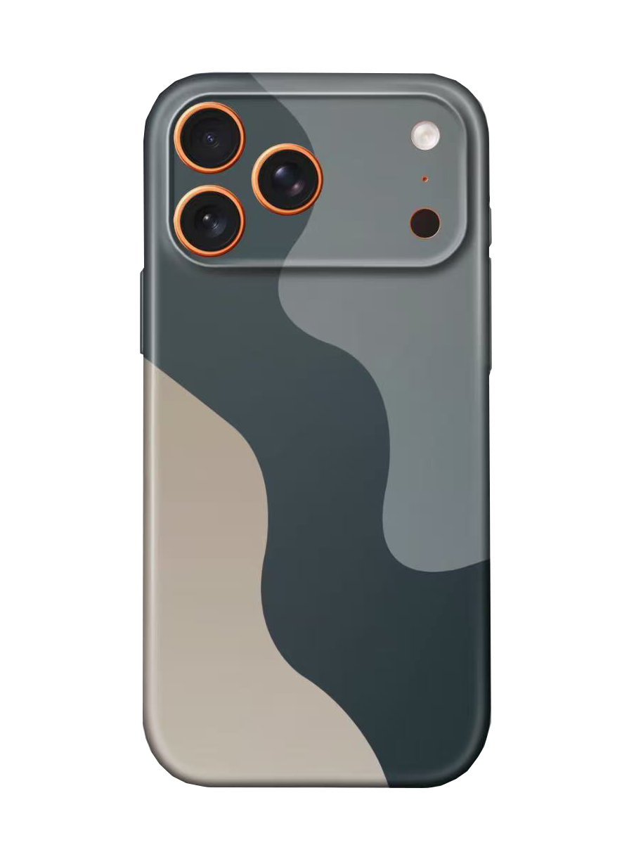 For iPhone 17 Pro Max Slim Case with Camera Lens Protection,Dark-flow Pattern