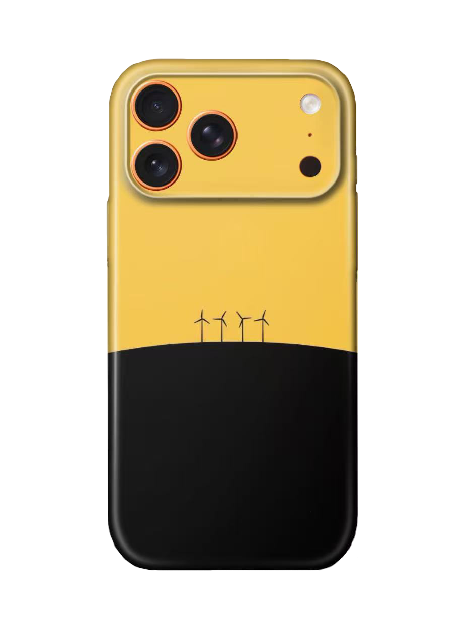 For iPhone 17 Pro Slim Case with Camera Lens Protection, Windmills Pattern