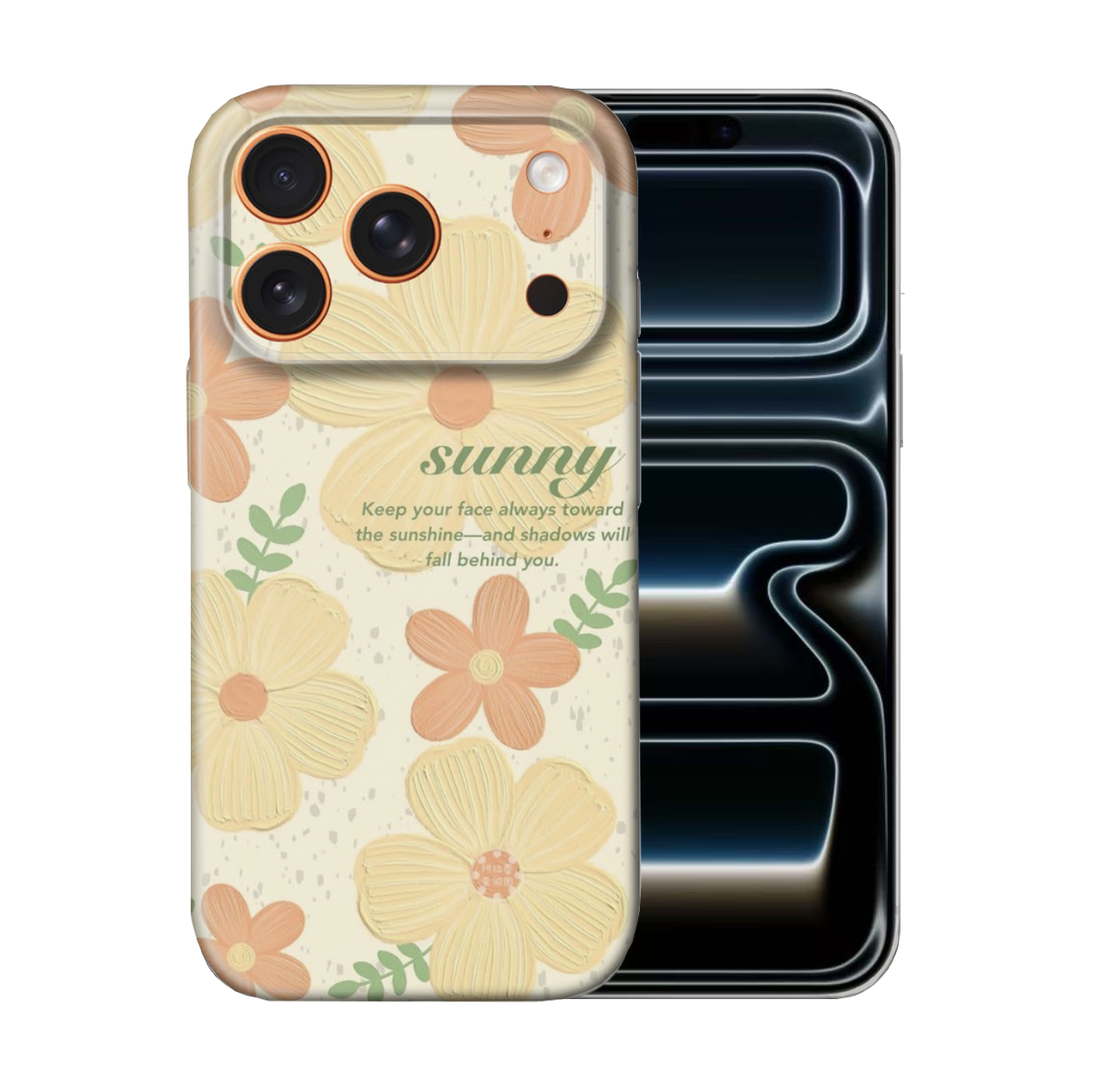 For iPhone 17 Pro Slim Case with Camera Lens Protection, SunnyFlower Pattern
