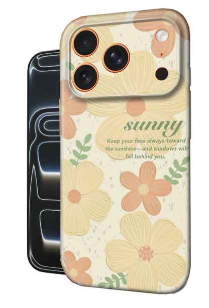 For iPhone 17 Pro Slim Case with Camera Lens Protection, SunnyFlower Pattern
