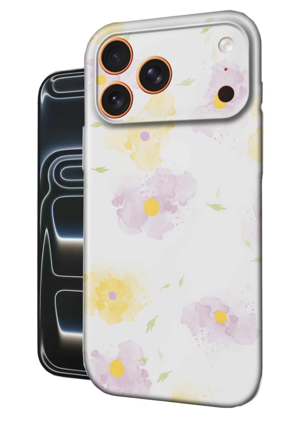 For iPhone 17 Pro Slim Case with Camera Lens Protection, Purple Flowers Pattern