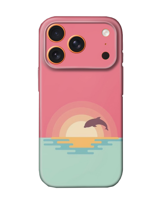 For iPhone 17 Pro Max Slim Case with Camera Lens Protection, Dolphin Pattern