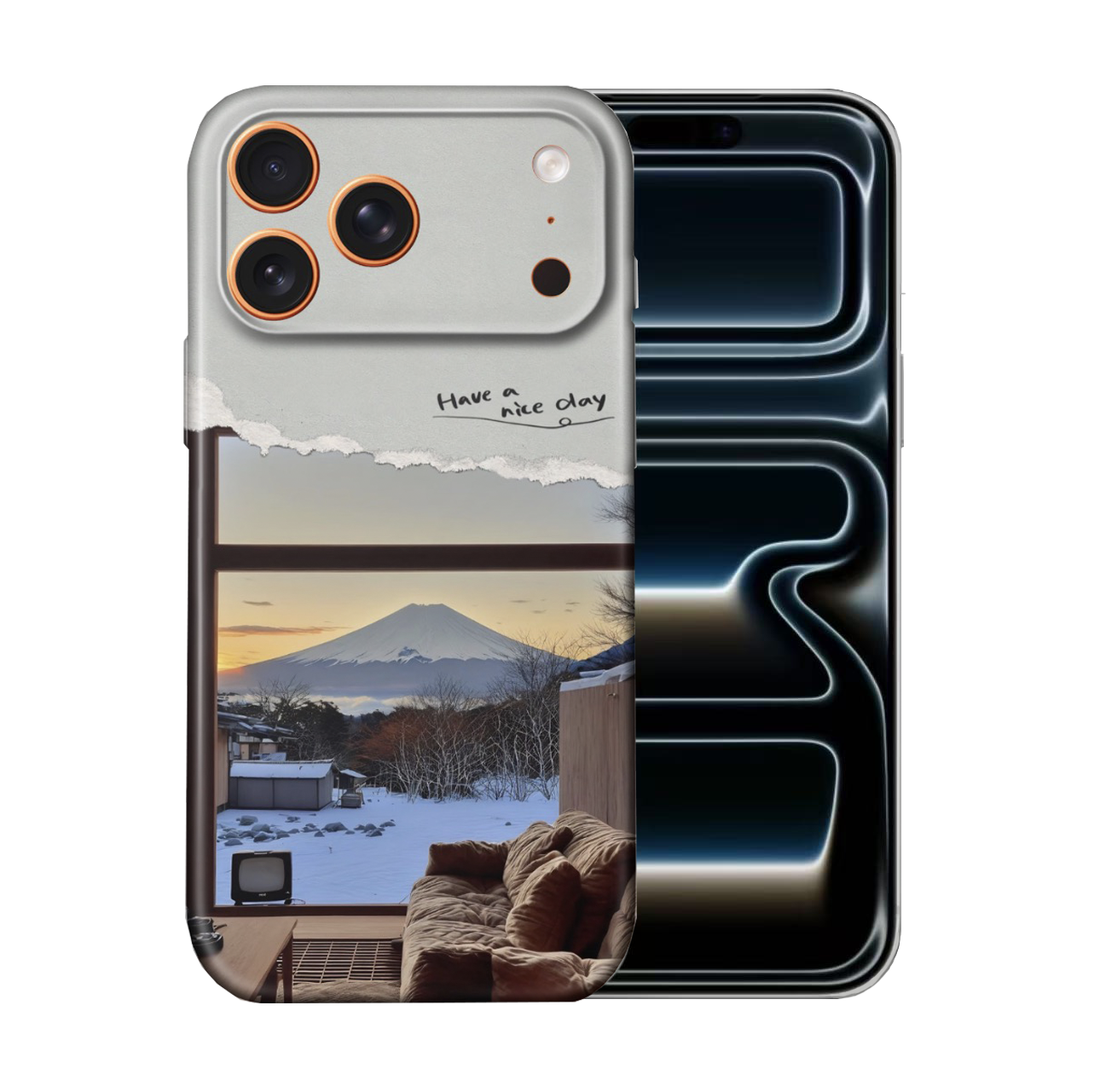 For iPhone 17 Pro Max Slim Case with Camera Lens Protection, Winter Pattern