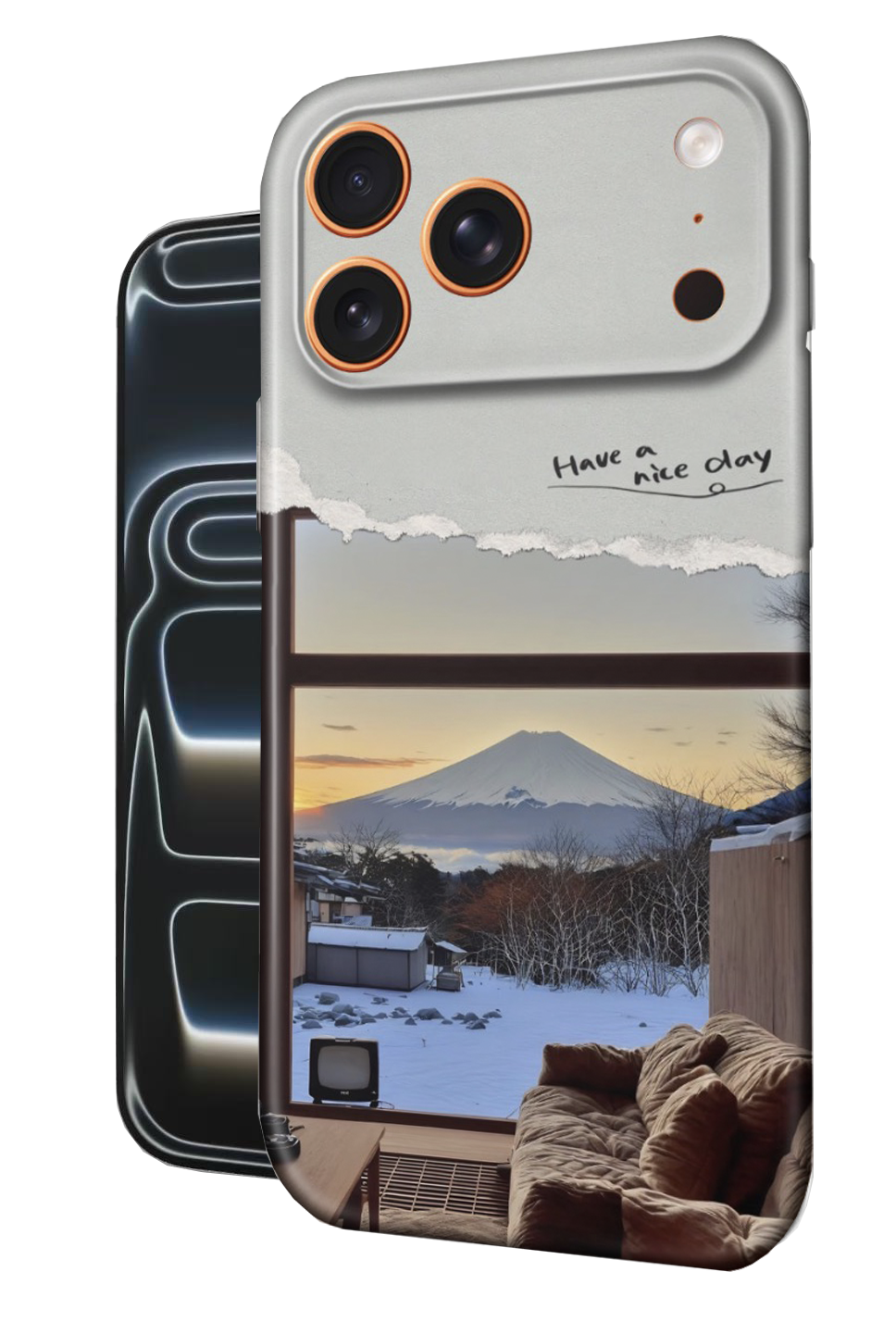 For iPhone 17 Pro Max Slim Case with Camera Lens Protection, Winter Pattern