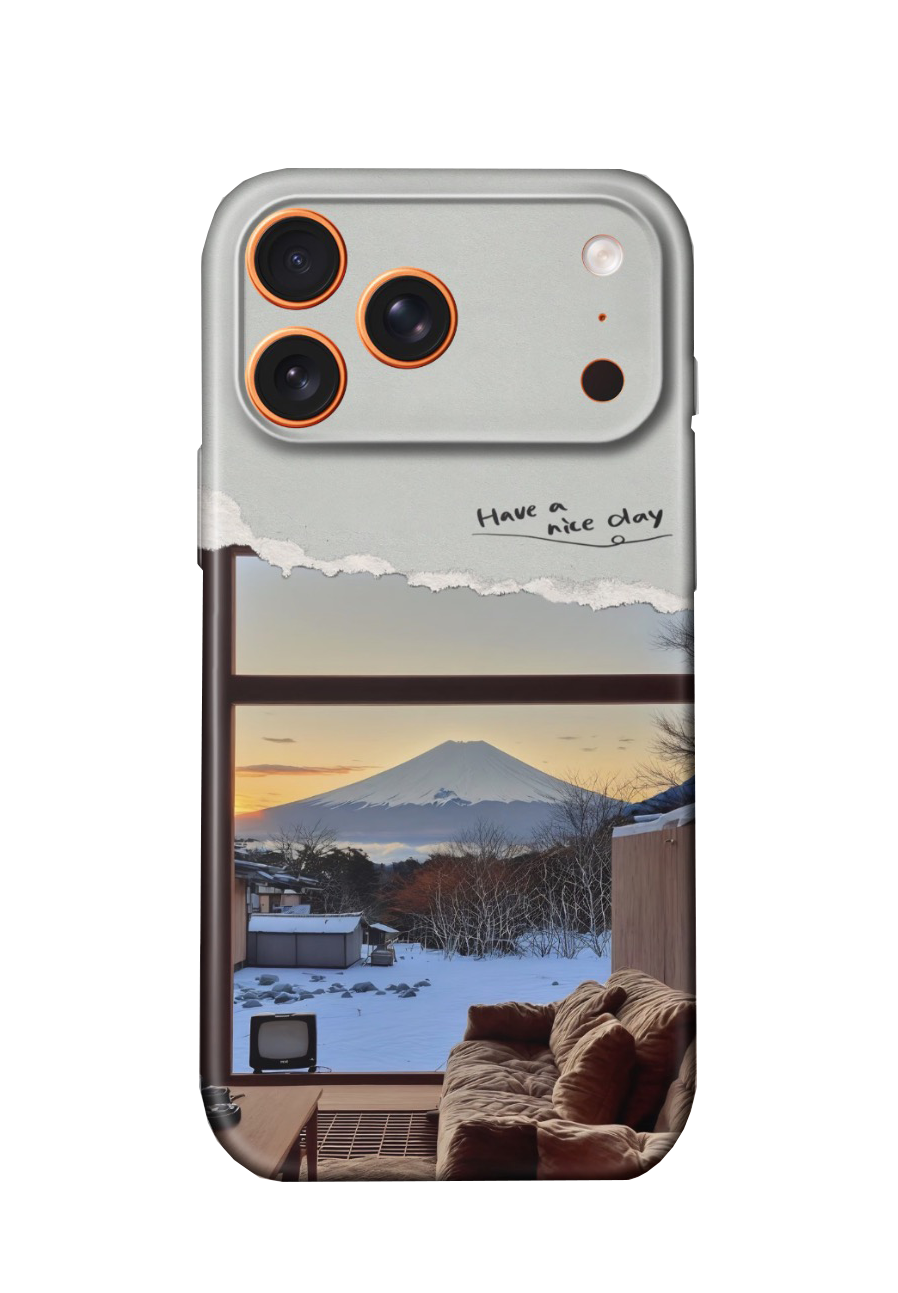 For iPhone 17 Pro Max Slim Case with Camera Lens Protection, Winter Pattern