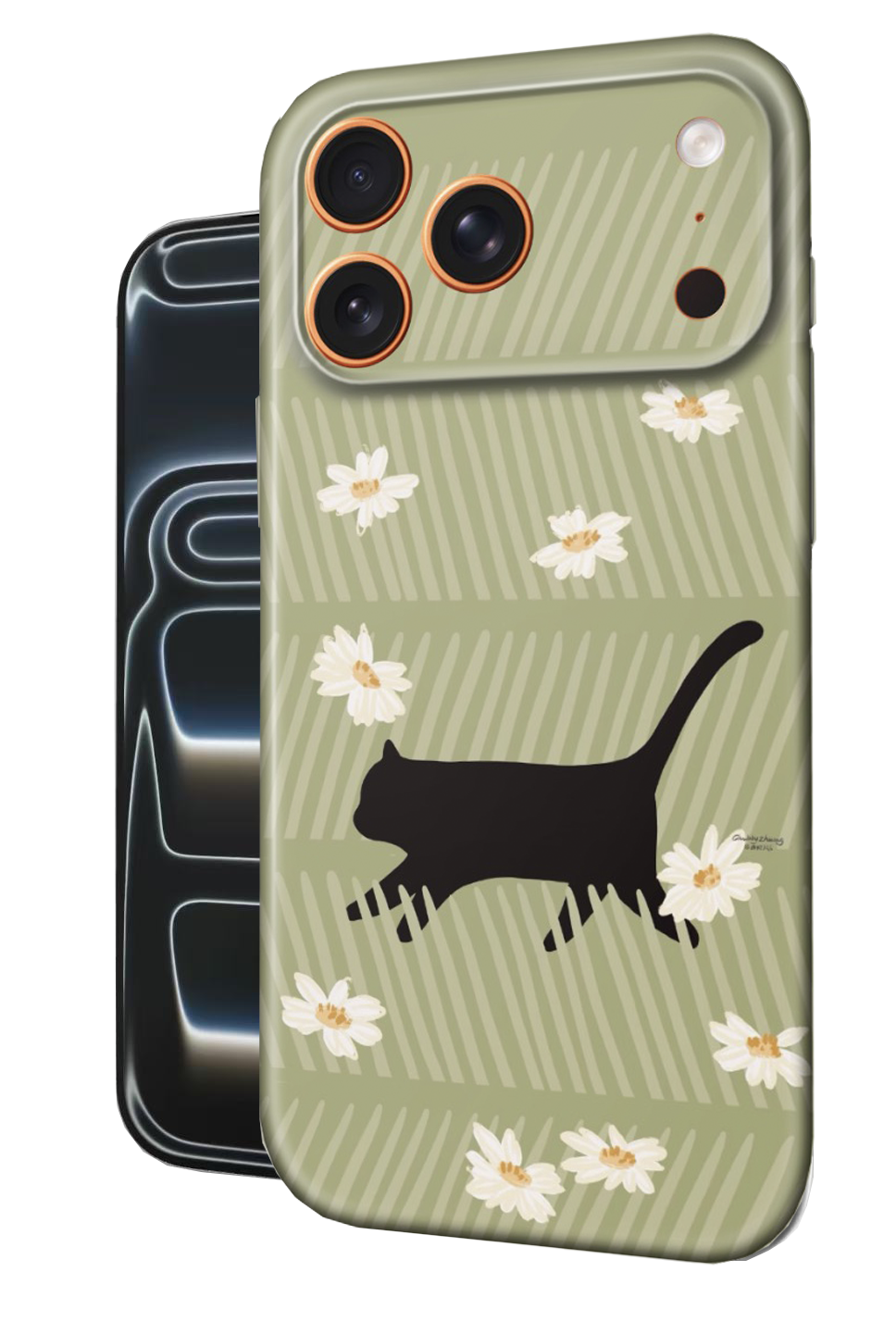 For iPhone 17 Pro Max Slim Case with Camera Lens Protection, Cat Pattern