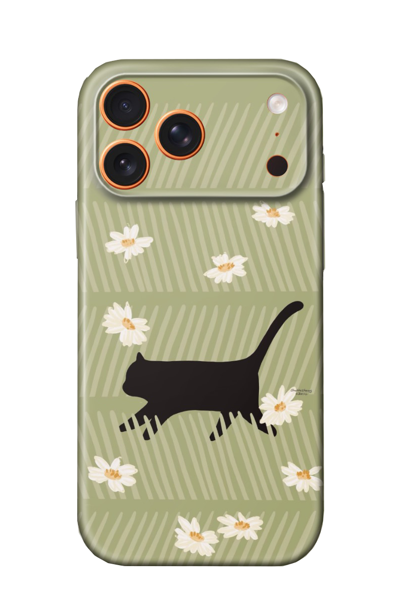For iPhone 17 Pro Max Slim Case with Camera Lens Protection, Cat Pattern