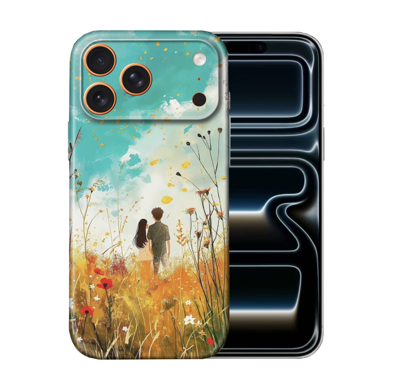 For iPhone 17 Pro Max Slim Case with Camera Lens Protection, AutumGrass Pattern