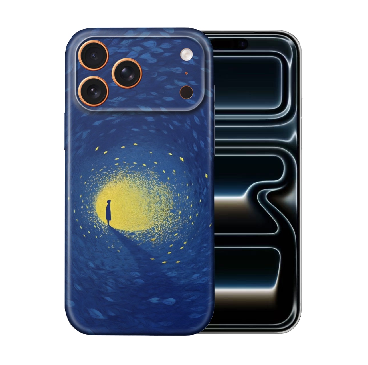 For iPhone 17 Pro Max Slim Case with Camera Lens Protection, Lights Pattern