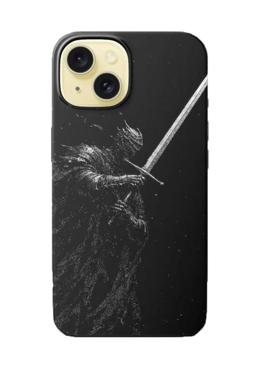 For iPhone 13 Dual layers Protective Magsafe case,Knight Pattern