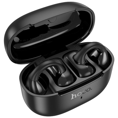 Wireless Bluetooth Ear Hook Earphones Sport Clip On Ear Buds-Black