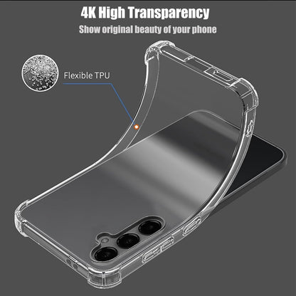 Transparent Case for Samsung Galaxy A56 5G Case with Four Corners Extra Protection
