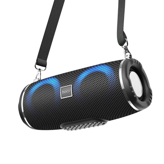 Black Bluetooth Wireless Portable Speaker with strap