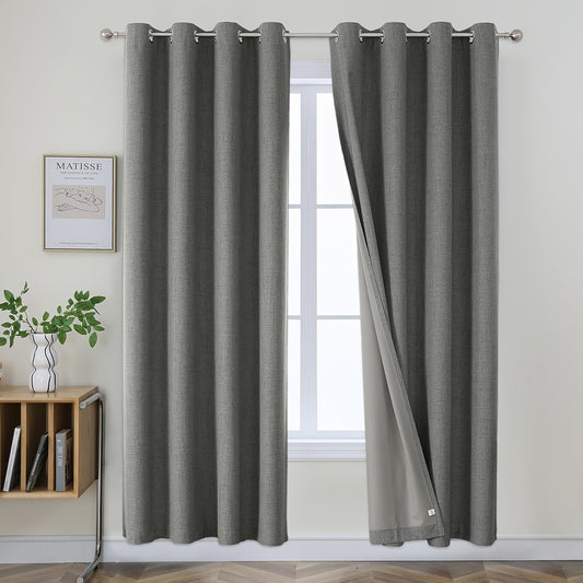 Universal 2pcs 100% Blackout Curtains Window Curtain