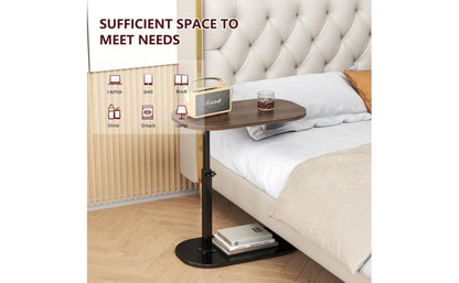 Small  Height Adjustable C Shaped End Table for Sofa and Bed