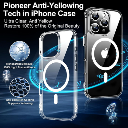 For iPhone 12 Pro Max Clear MagSafe Shockproof Transparent  Protective Case