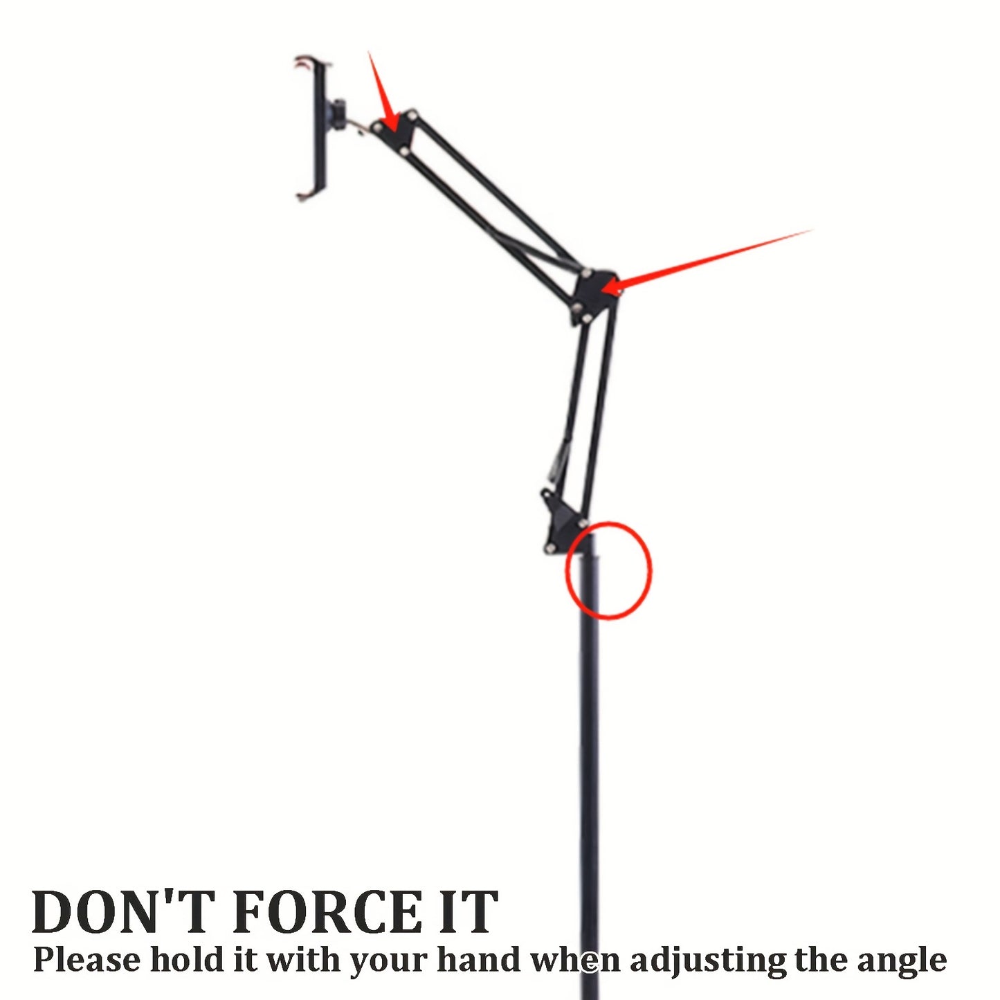 Adjustable Floor Stand Holder for tablets and phones up to 12.9 inch Hands Free