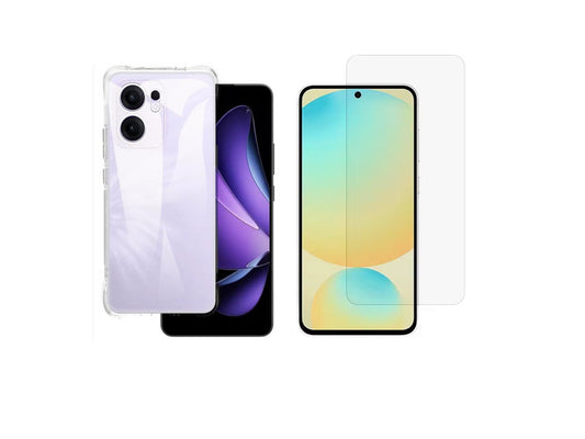 For OPPO Reno13  F Shock proof Clear Case + 1 x Screen Protector
