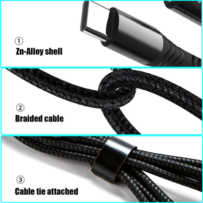 2 x Type C to USB-C Cable  Fast Charging Cable with LED Display For iPhone 16 15 and Samsung