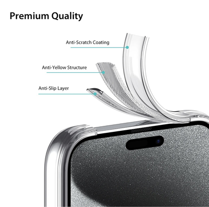 For iPhone 16 Pro Max Case Ultra Thin Clear Soft Silicone Shockproof Cover[2 Packs]
