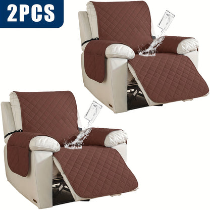 2pcs Waterproof Recliner Chair Non-Slip Cover