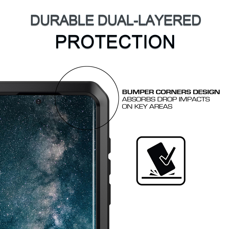 For Samsung Galaxy S22 Ultra Case Heavy Duty Metal Cover