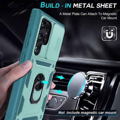 For Samsung Galaxy S22 Ultra Shockproof Cover-Teal/Green