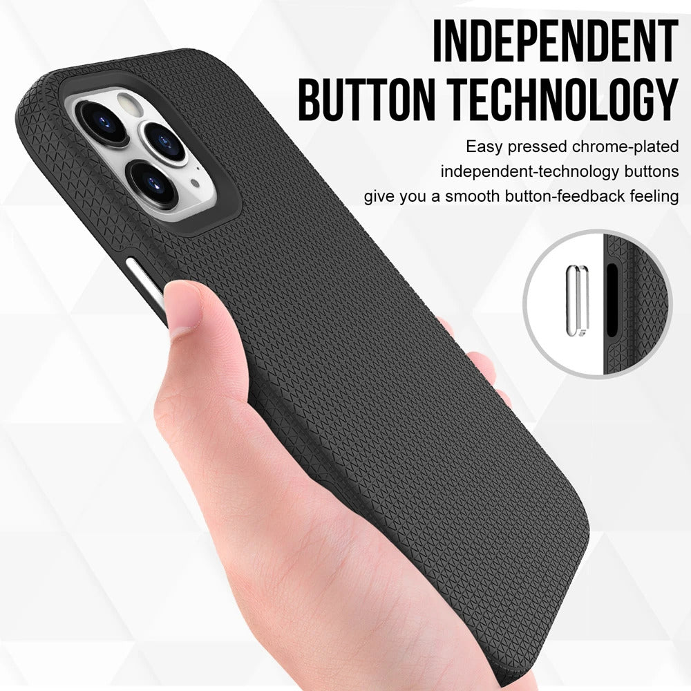 For iPhone 16 Pro Max Shockproof Case Rugged Black Case