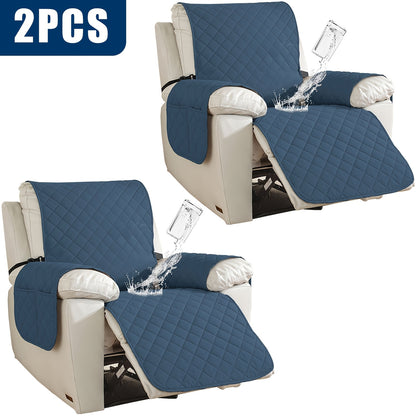 2pcs Waterproof Recliner Chair Non-Slip Cover
