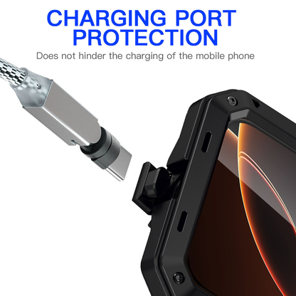 For iPhone 15 Pro Max Metal Case Shockproof Heavy Duty Cover
