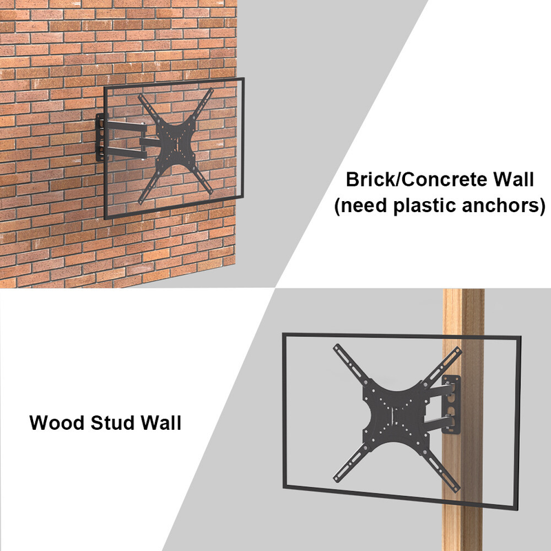 Full Motion TV Wall Mount Bracket Swivel Tilt 17 - 55 Inch