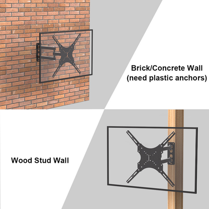 Full Motion TV Wall Mount Bracket Swivel Tilt 17 - 55 Inch